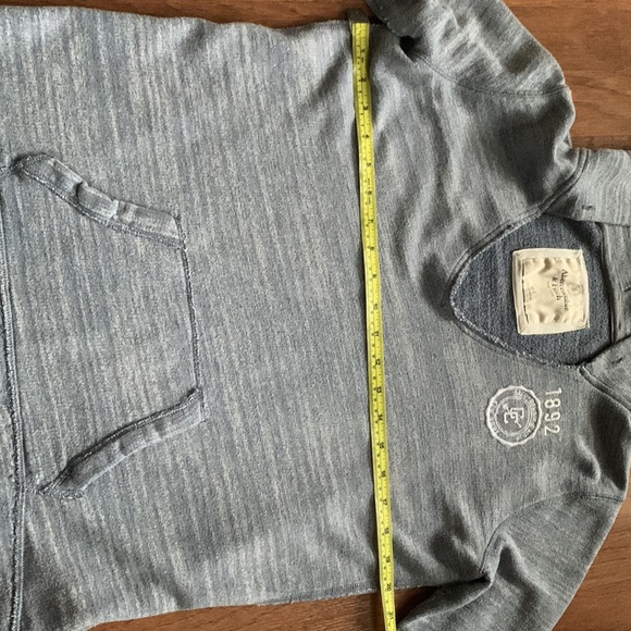 XS/S Abercrombie & Fitch blue v-neck pullover hoodie. In good condition. - Picture 9 of 9